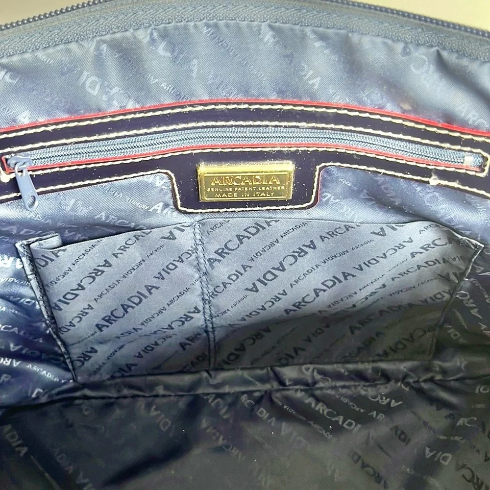 Arcadia Blue patent Satchel - Picture 11 of 13